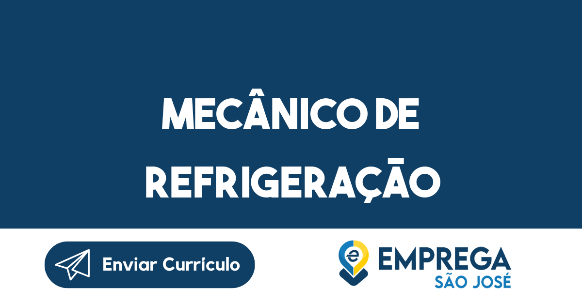 Mecânico De Refrigeração-São José Dos Campos - Sp 109