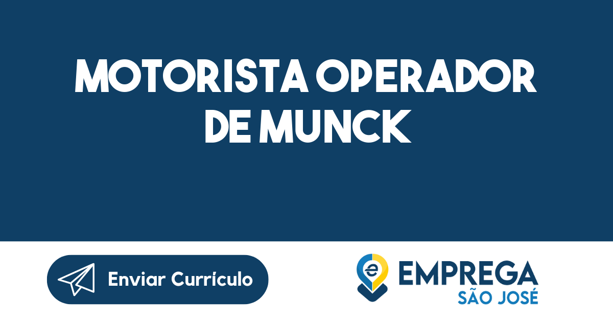 Motorista Operador De Munck-São José Dos Campos - Sp 25