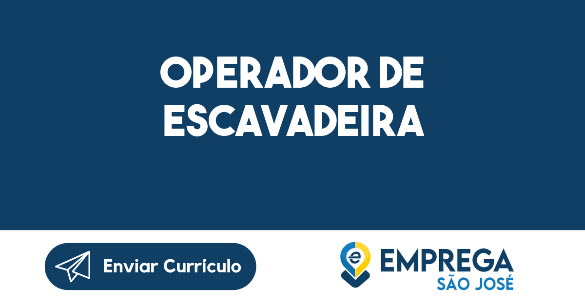Operador De Escavadeira-São José Dos Campos - Sp 109