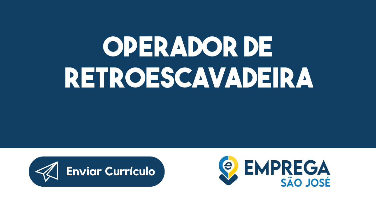 Operador De Retroescavadeira-São José Dos Campos - Sp 97