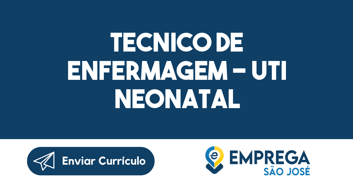 Tecnico De Enfermagem - Uti Neonatal-São José Dos Campos - Sp 331