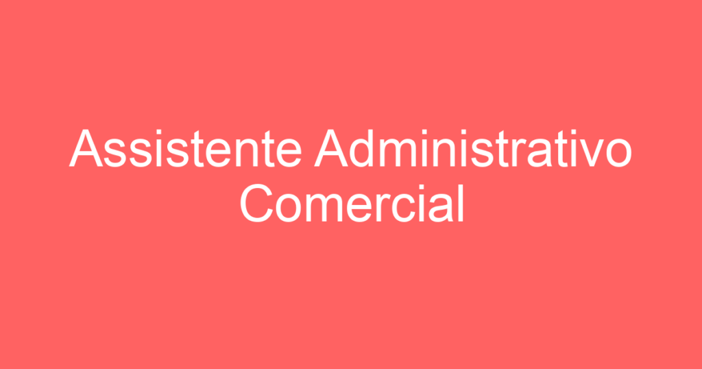 Assistente Administrativo Comercial 1