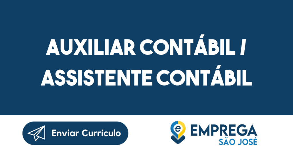 Auxiliar Contábil / Assistente Contábil-Jacarei - Sp 1