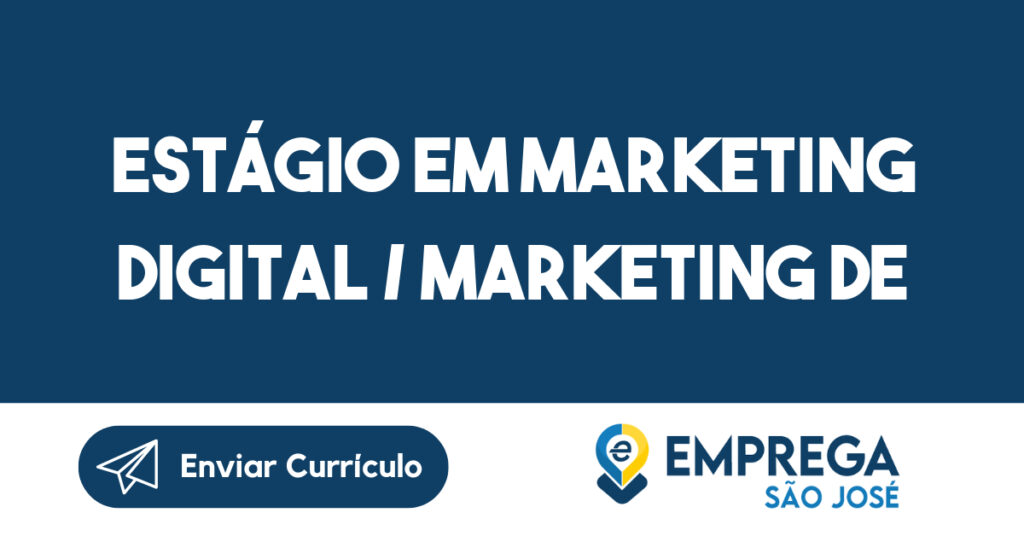 Estágio Em Marketing Digital / Marketing De Vendas-São José Dos Campos - Sp 1