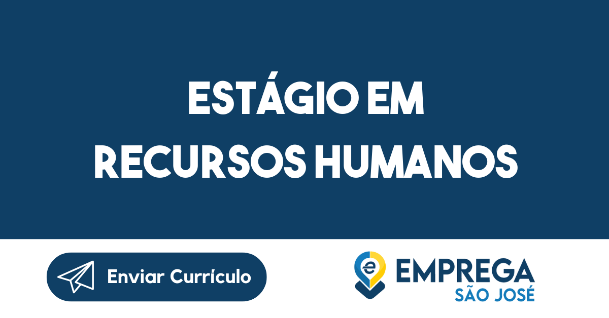 Estágio Em Recursos Humanos-São José Dos Campos - Sp 205