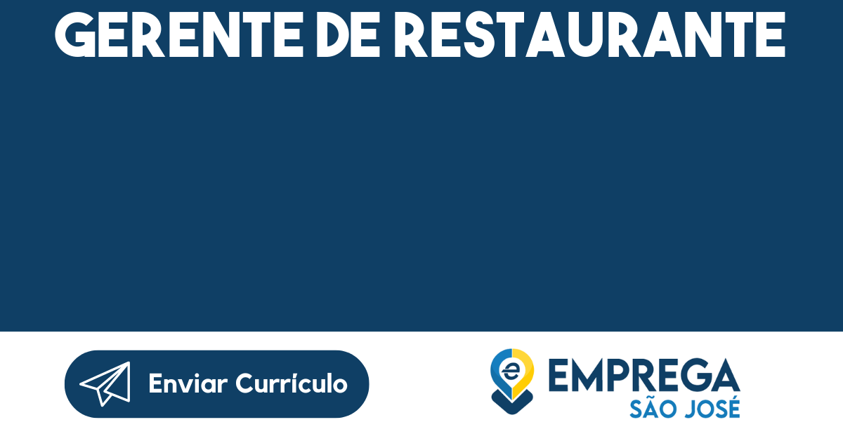 Gerente De Restaurante-São José Dos Campos - Sp 17