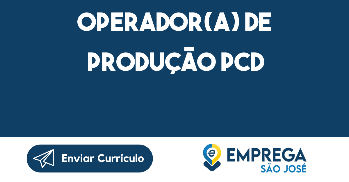 Operador(A) De Produção Pcd-São José Dos Campos - Sp 293