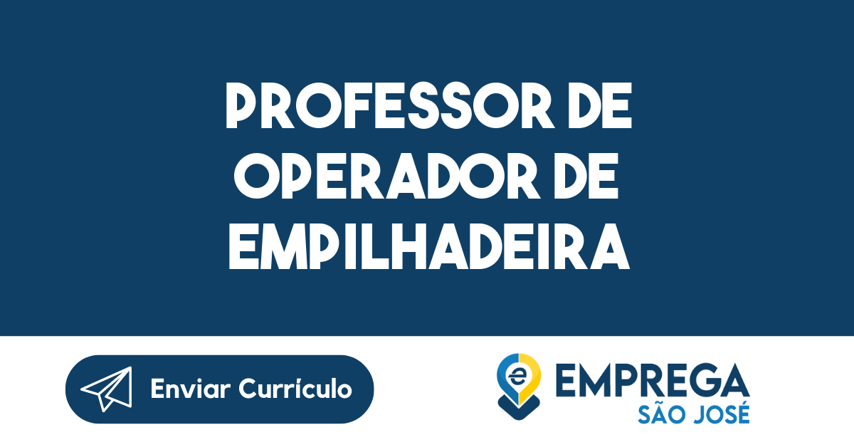 Professor De Operador De Empilhadeira-São José Dos Campos - Sp 373