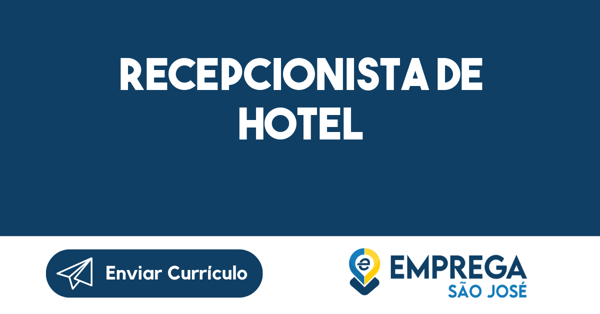 Recepcionista De Hotel-São José Dos Campos - Sp 163