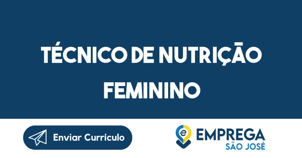 Técnico De Nutrição Feminino-São José Dos Campos - Sp 1