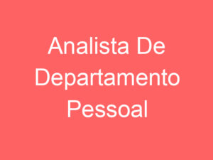 Analista De Departamento Pessoal-São José Dos Campos - Sp 7