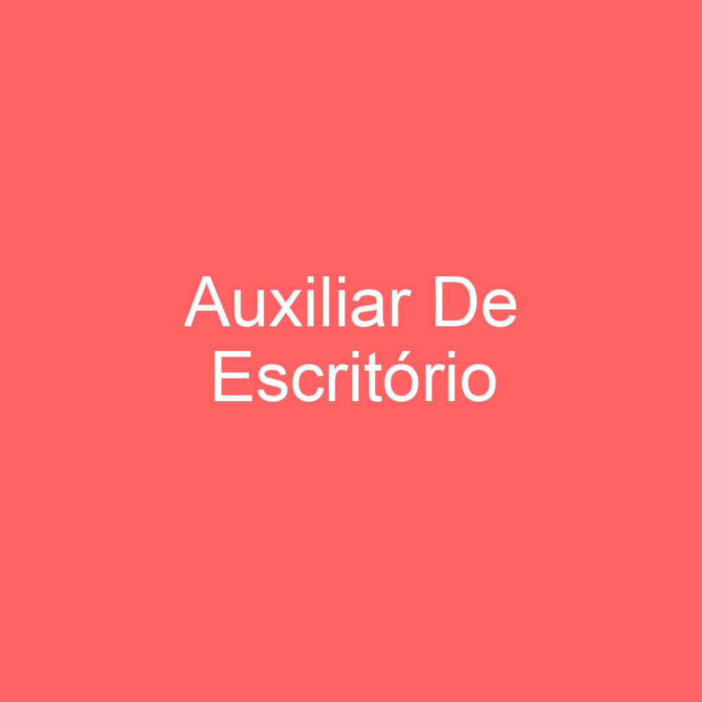 Auxiliar De Escritório 1