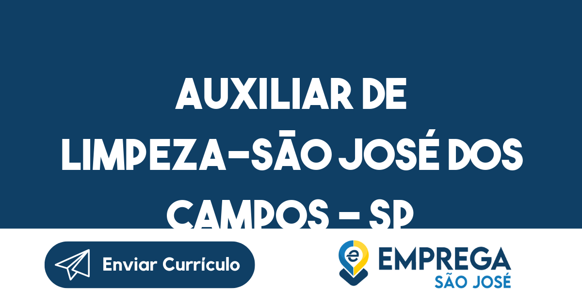 Auxiliar De Limpeza-São José Dos Campos - Sp 323