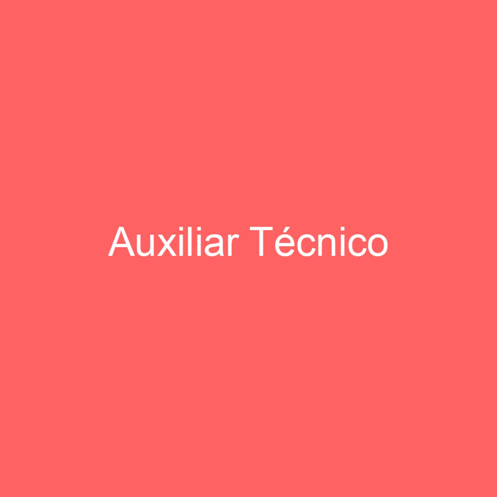 Auxiliar Técnico-São José Dos Campos - Sp 1 Auxiliar Técnico-São José Dos Campos - Sp 1