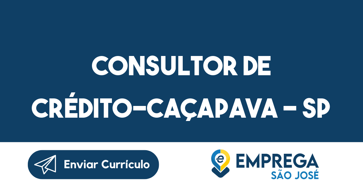 Consultor De Crédito-Caçapava - Sp 207