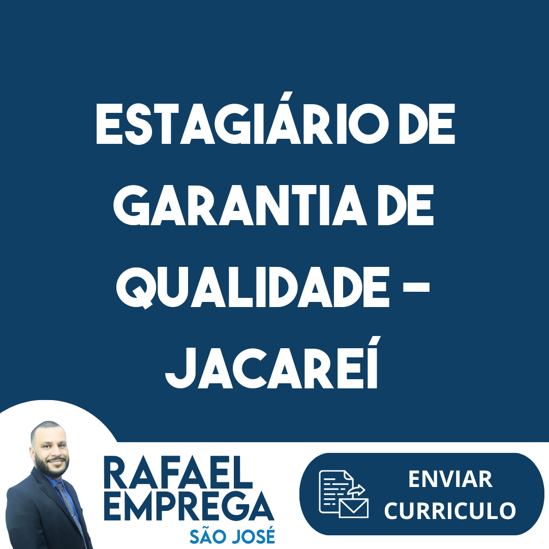 Estagiário De Garantia De Qualidade - Jacareí-Jacarei - Sp 215