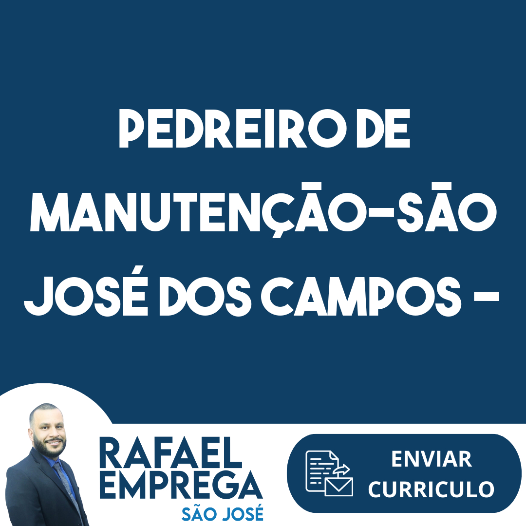 Pedreiro De Manutenção-São José Dos Campos - Sp 19