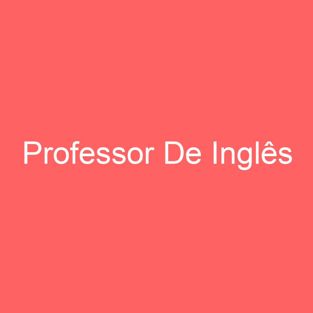 Professor De Inglês 1