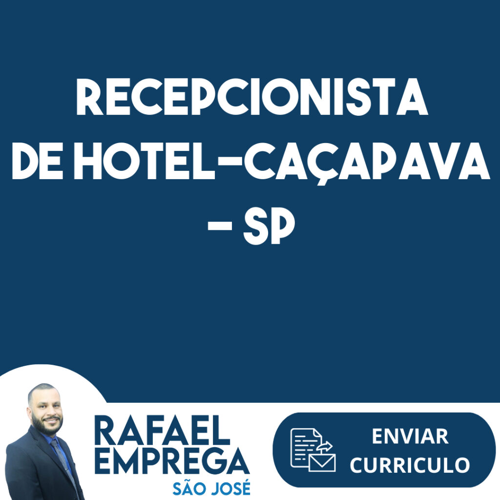 Recepcionista De Hotel-Caçapava - Sp 1