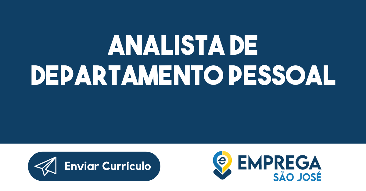 Analista de departamento pessoal-São José dos Campos - SP 349