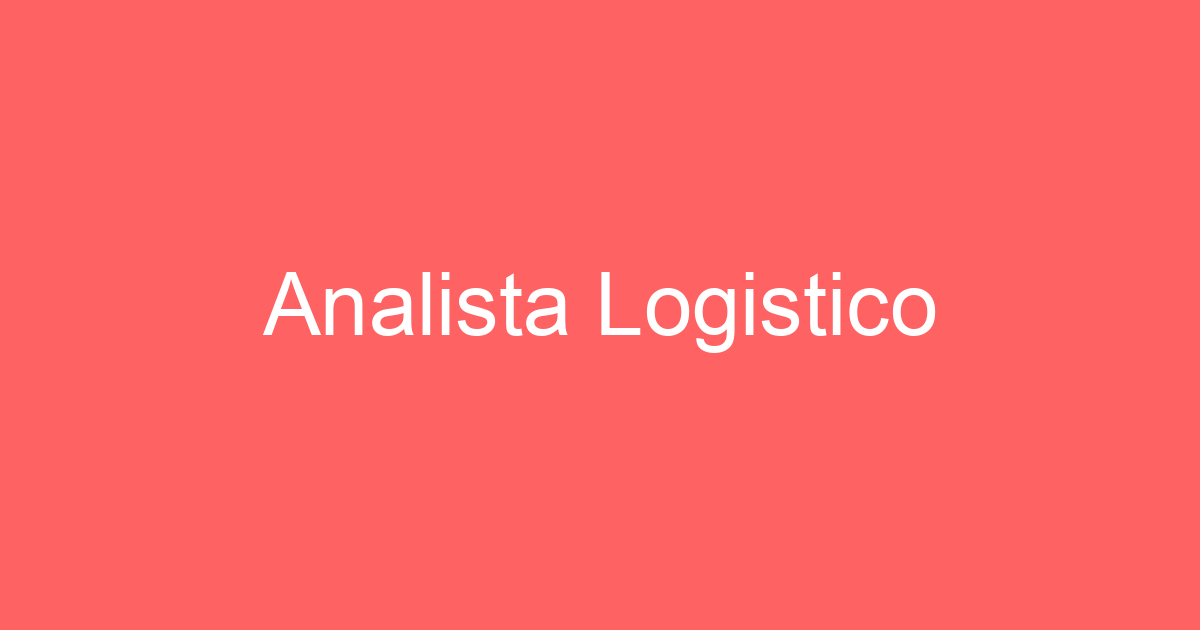Analista Logistico 29