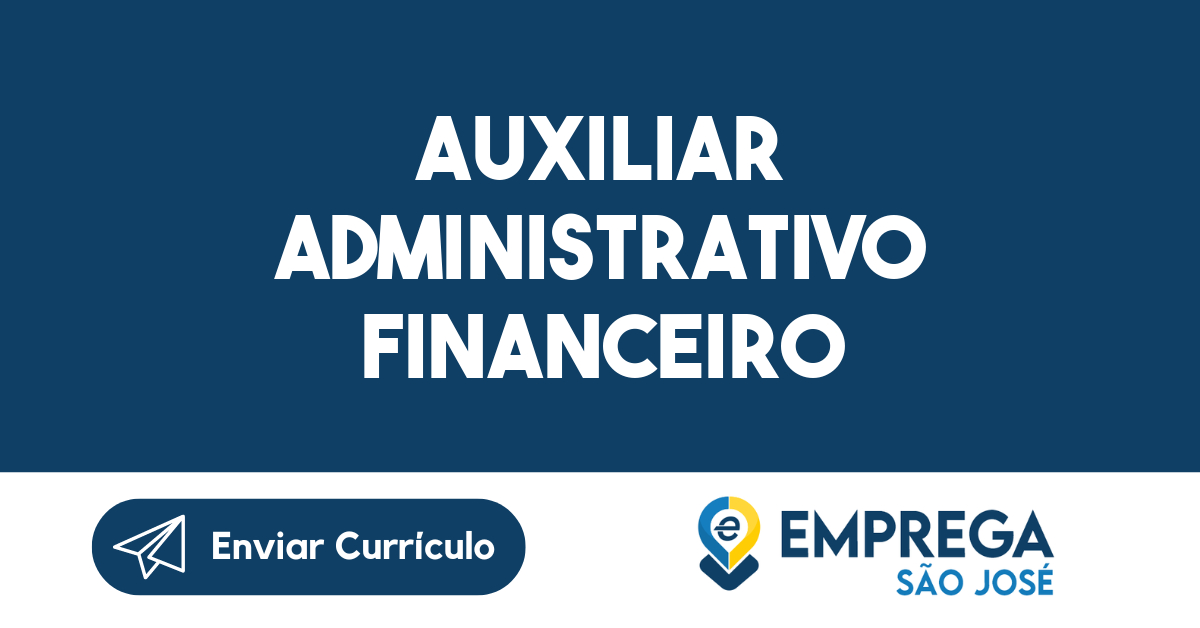 Auxiliar Administrativo Financeiro-Jacarei - SP 259