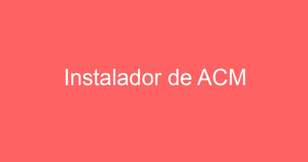 Instalador de ACM 1