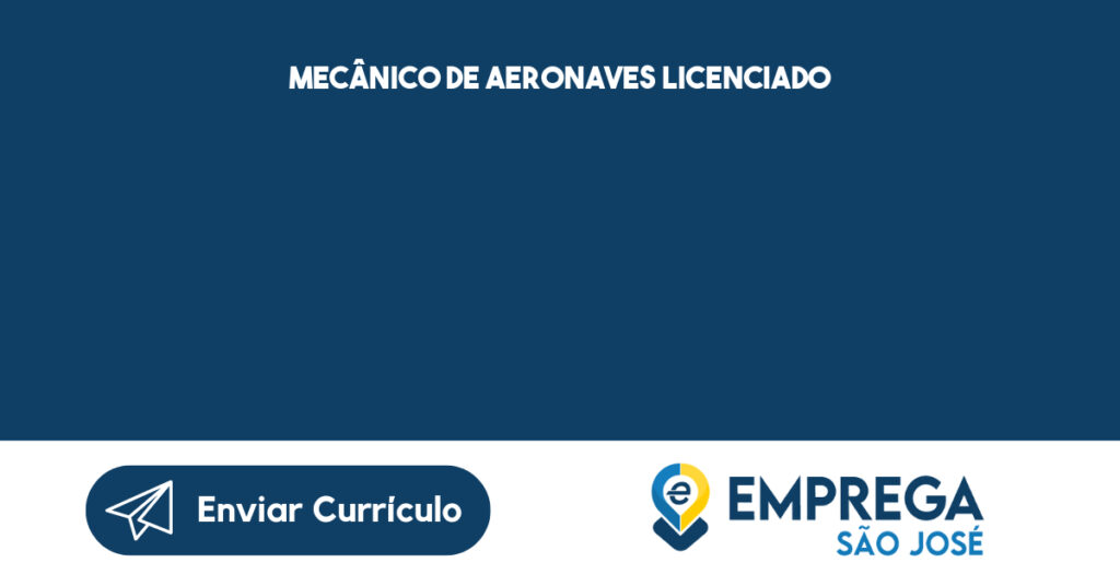 Mecânico De Aeronaves Licenciado-São José Dos Campos - Sp 1