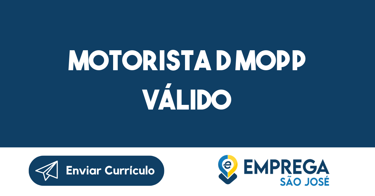 Motorista D Mopp Válido-São José Dos Campos - Sp 53