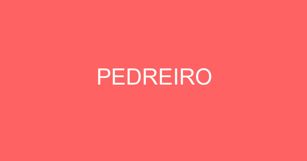 PEDREIRO 1