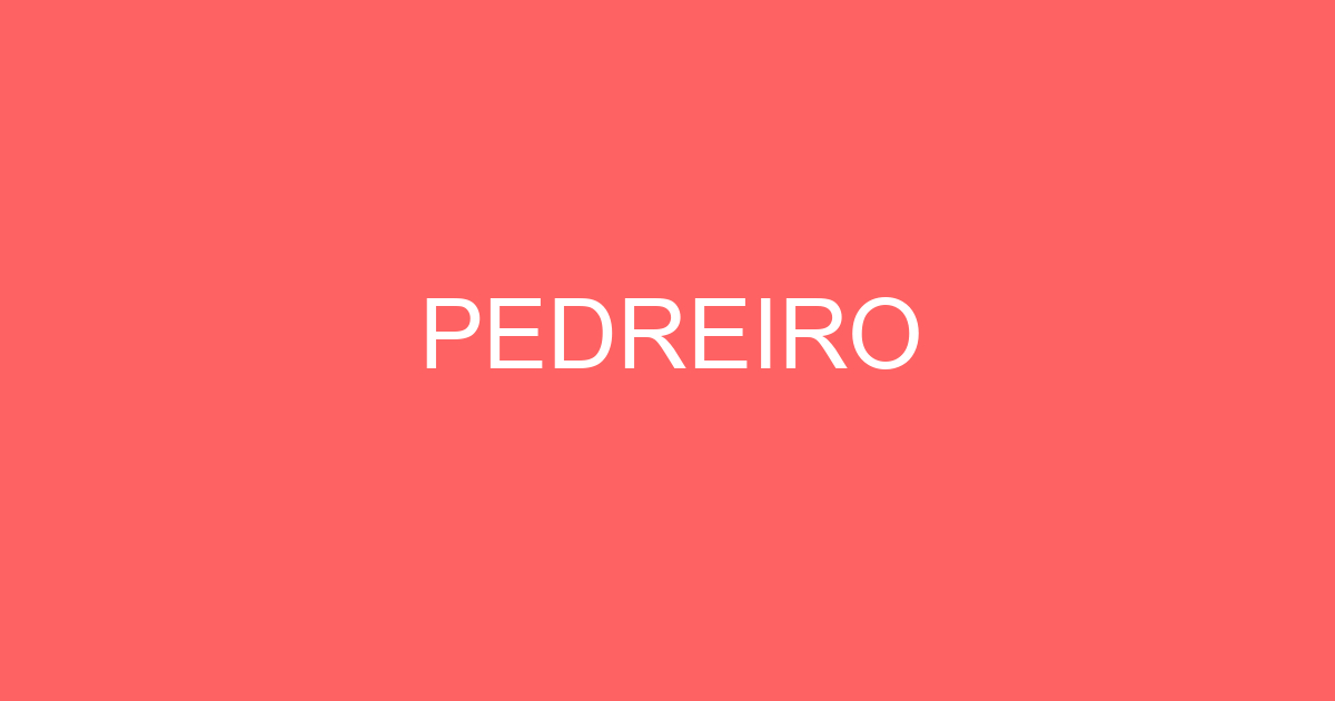 PEDREIRO 275
