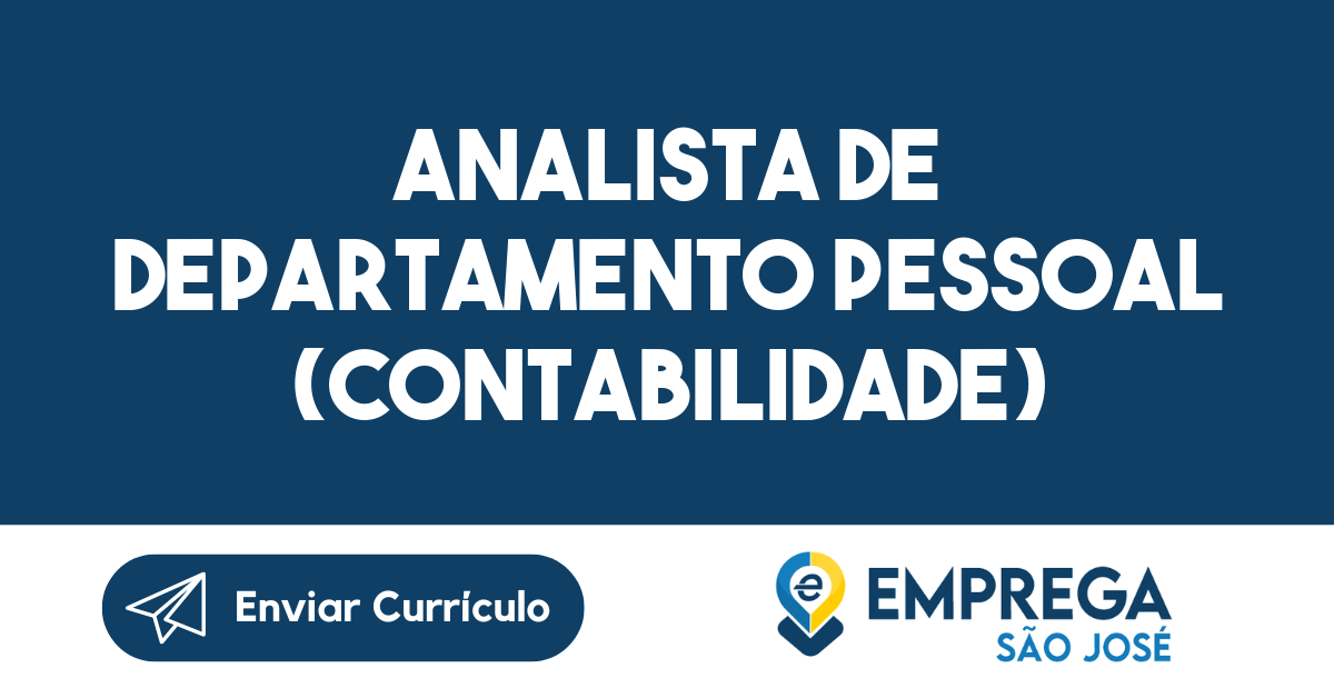 Analista de Departamento Pessoal (Contabilidade)-São José dos Campos - SP 325