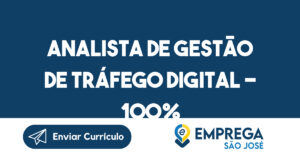 Analista de Gestão de Tráfego Digital - 100% Presencial-São José dos Campos - SP 11