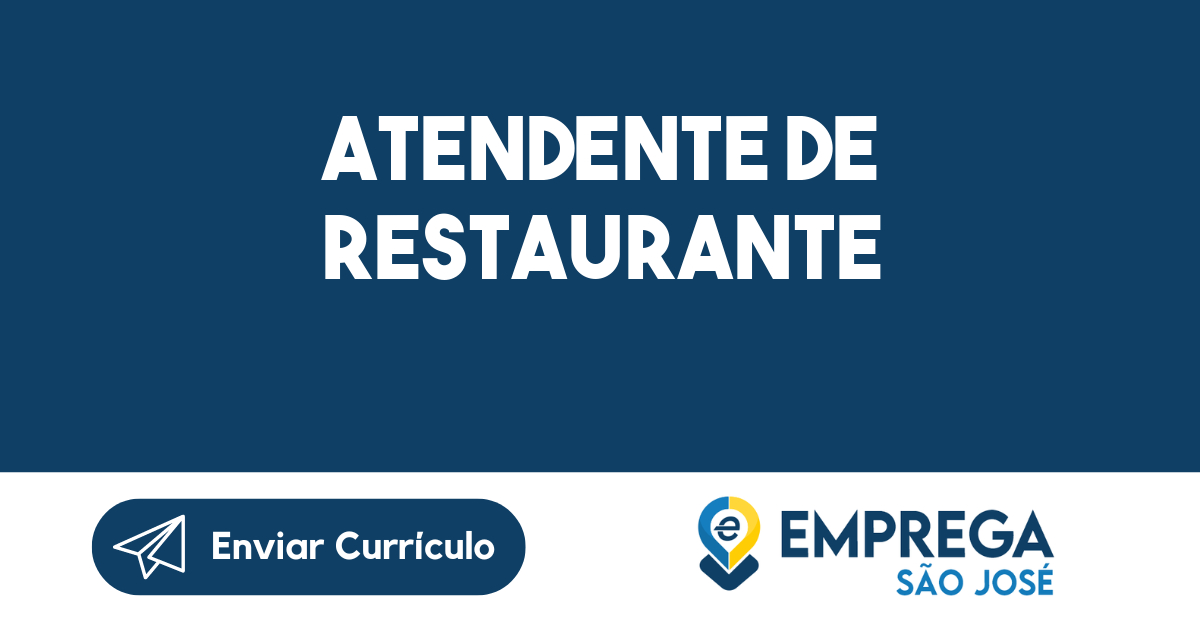 Atendente de Restaurante-São José dos Campos - SP 51