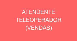 ATENDENTE TELEOPERADOR (VENDAS)-São José dos Campos - SP 1