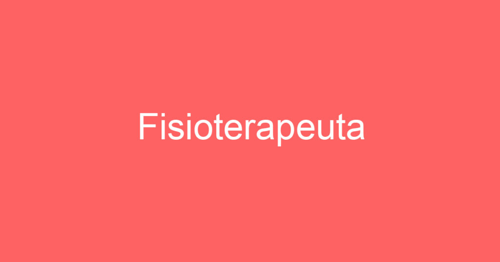 Fisioterapeuta 1 Fisioterapeuta 1