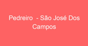 Pedreiro - São José Dos Campos 15