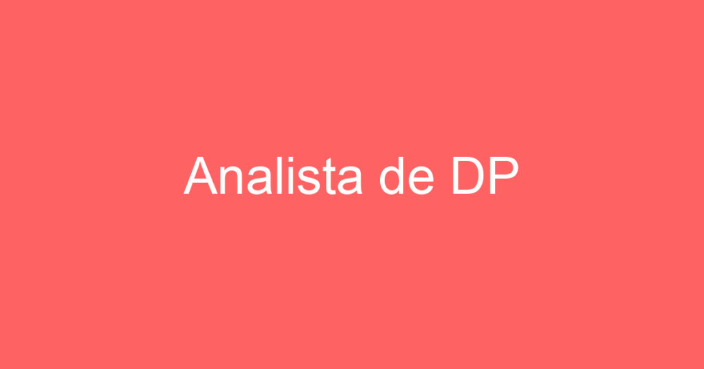 Analista de DP 1