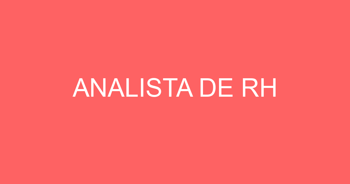 ANALISTA DE RH 9