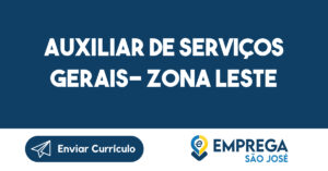Auxiliar de Serviços Gerais- Zona Leste-São José dos Campos - SP 13