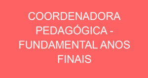 COORDENADORA PEDAGÓGICA - FUNDAMENTAL ANOS FINAIS 15