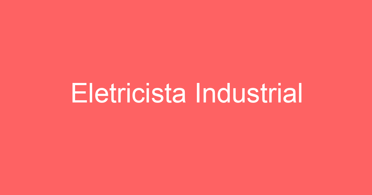 Eletricista Industrial 201