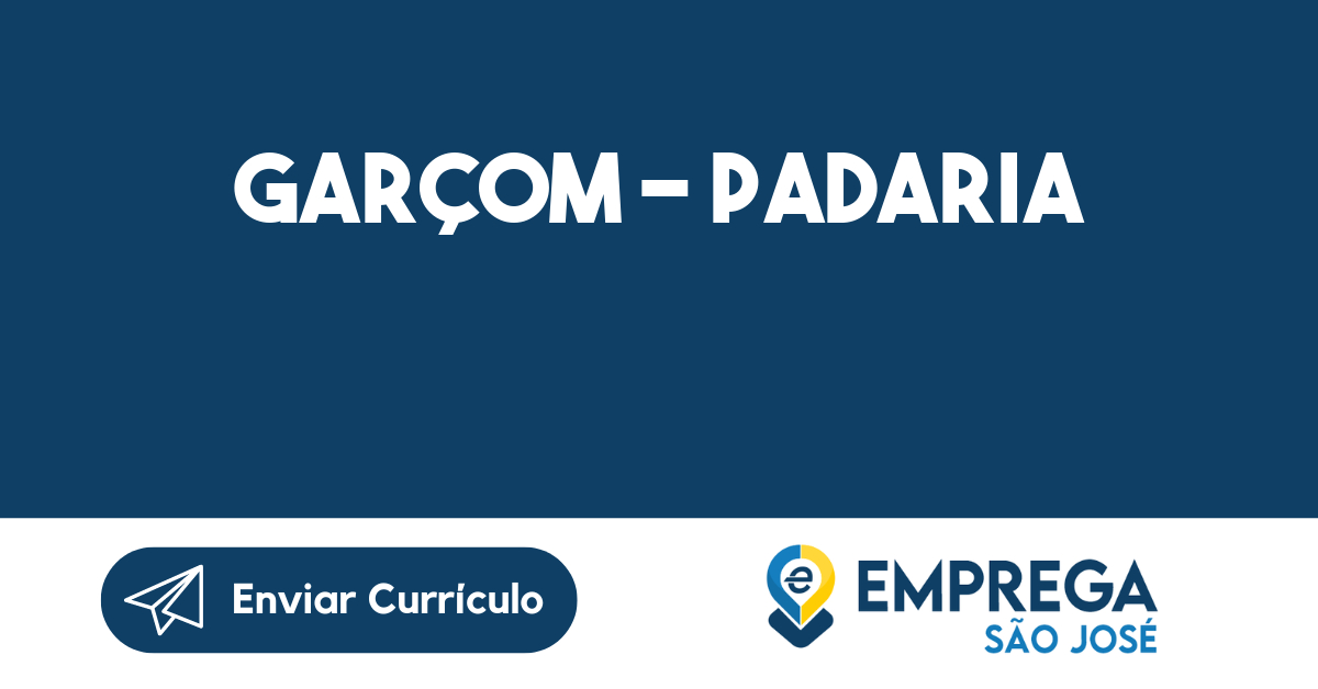 GARÇOM - PADARIA -São José dos Campos - SP 39
