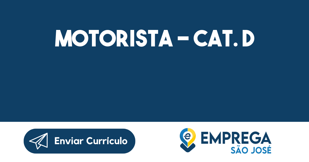 MOTORISTA - CAT. D-São José dos Campos - SP 361