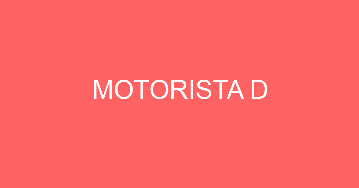 MOTORISTA D 365