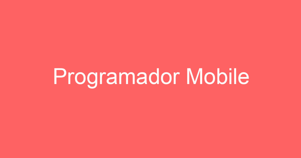 Programador Mobile 1