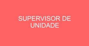 SUPERVISOR DE UNIDADE 13