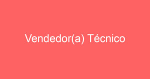 Vendedor(a) Técnico 4