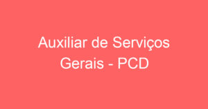 Auxiliar de Serviços Gerais - PCD 14