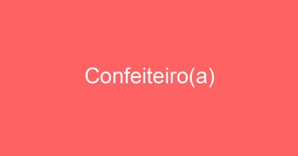 Confeiteiro(a) 1